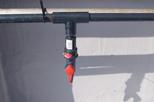 海水循環ポンプで各釣り座に水が出ます